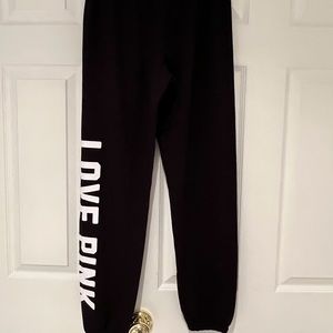 $10 Firm! Pink XS Black Sweatpants
